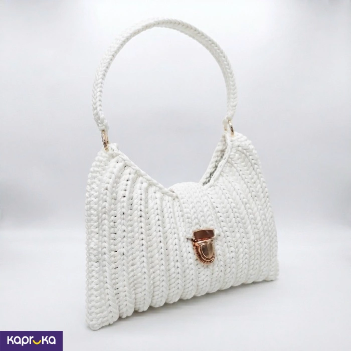 Handcrafted Crochet Noura Shoulder Bag Ivory