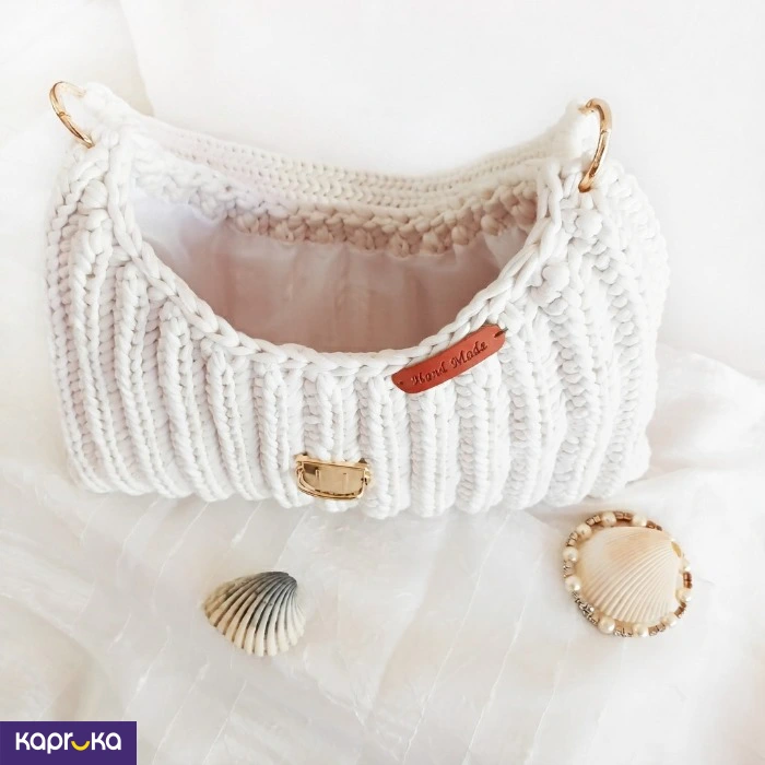 Handcrafted Crochet Noura Shoulder Bag Ivory