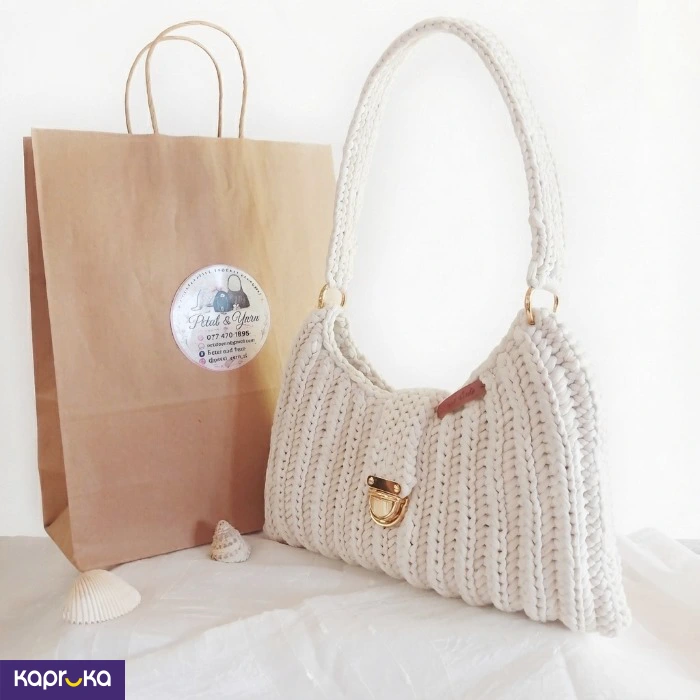 Handcrafted Crochet Noura Shoulder Bag Ivory