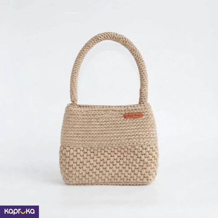 Handcrafted Crochet Sophia Shoulder Bag Sand Brown
