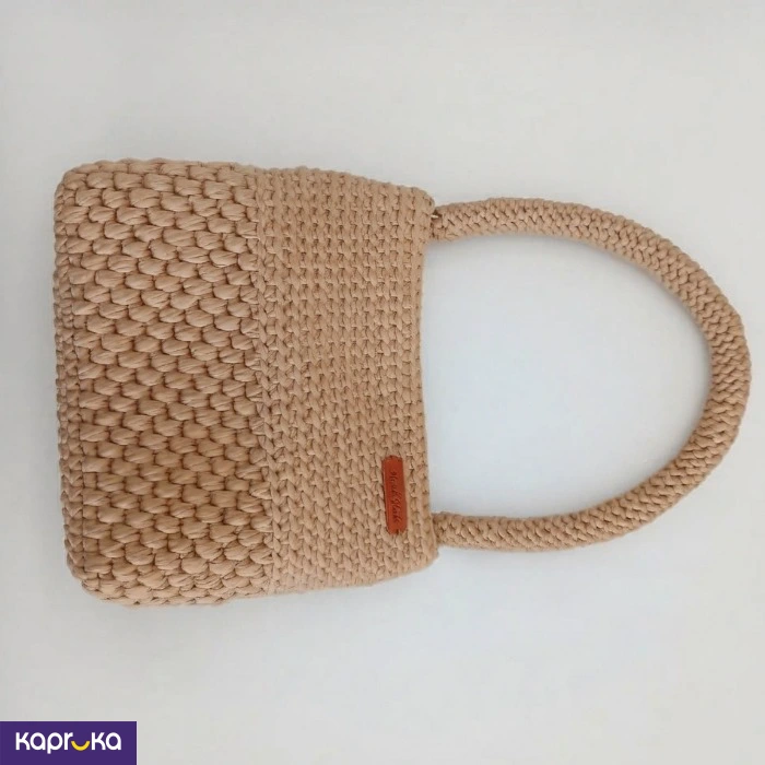 Handcrafted Crochet Sophia Shoulder Bag Sand Brown