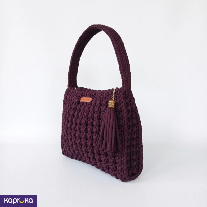 Handcrafted Crochet Estela Bag Grape Wine Color