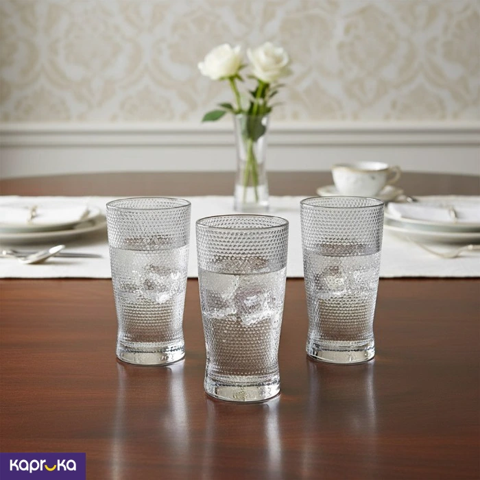Red Cherry Premium Glass Cup 340ml 6pcs Set