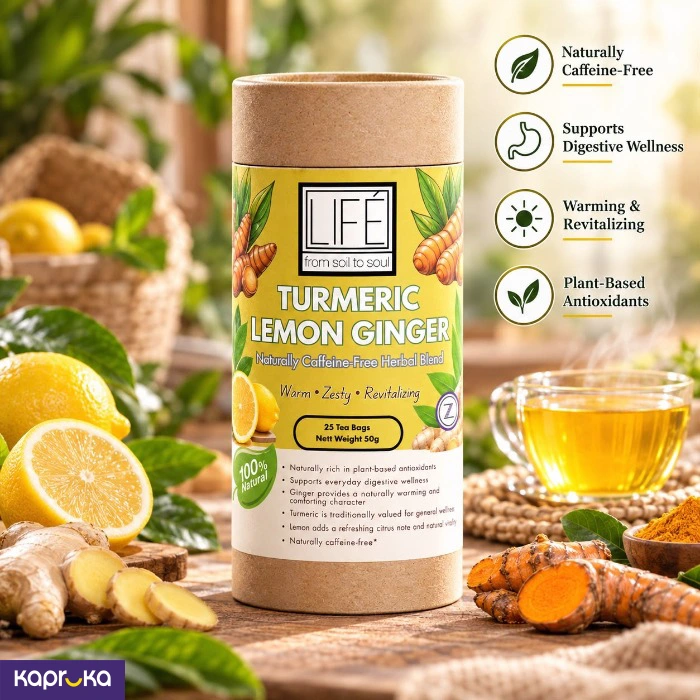 Turmeric Lemon And Ginger Botanical Infusion 25 Tea Bag Pack