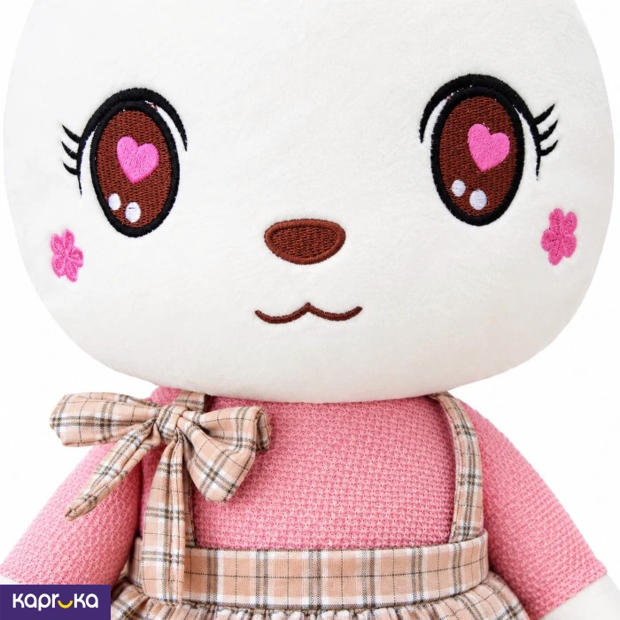 Cute Plaid Dress Bunny Doll Plush Toy 33 Inches