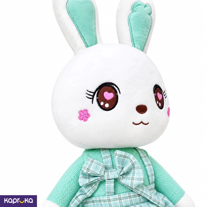 Mint Blossom Bunny Doll Carrot Ear Rabbit Plush In Cute Dress 33 Inches