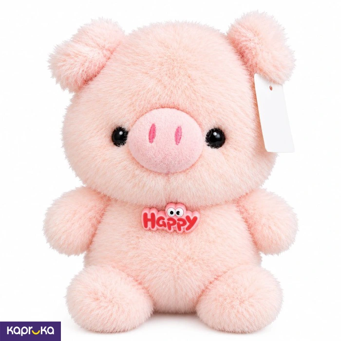 Happy Pink Piggy Plush Toy 8 Inches