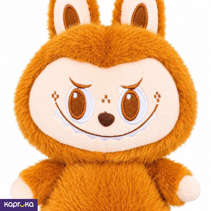 Mischief Plush Bunny Ear Monster Soft Labubu Toy Caramel Brown 11 Inches