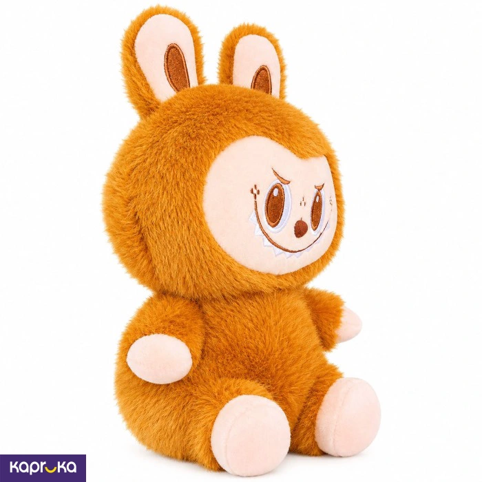 Mischief Plush Bunny Ear Monster Soft Labubu Toy Caramel Brown 11 Inches