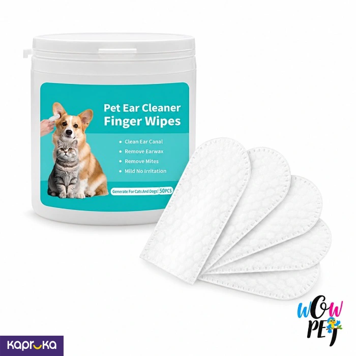 Pet Ear Cleaner Fingher Wipes 50 Pieces