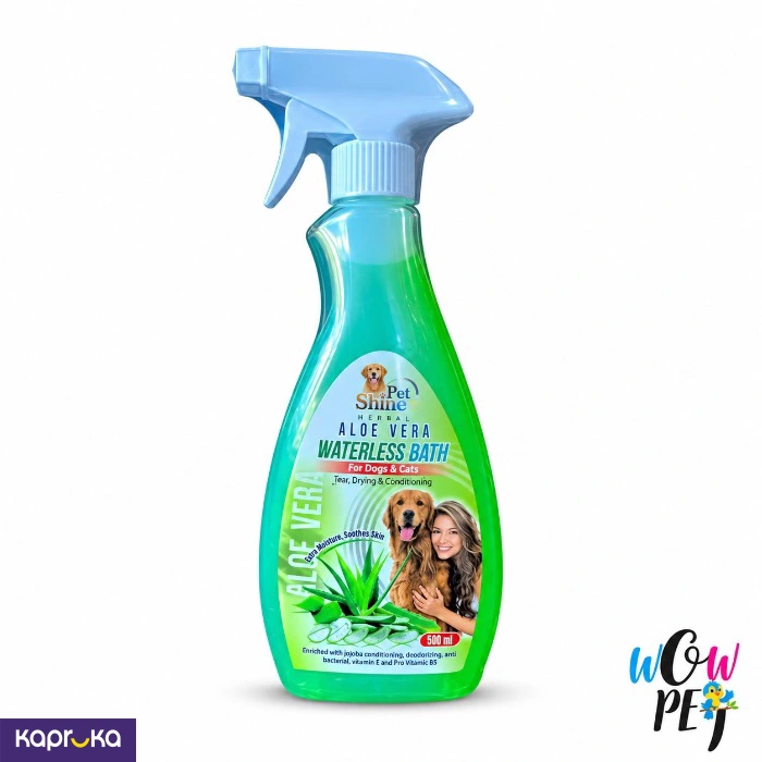 Pet Shine Herbal Aloe Vera Waterless Bath For Dogs 500ml