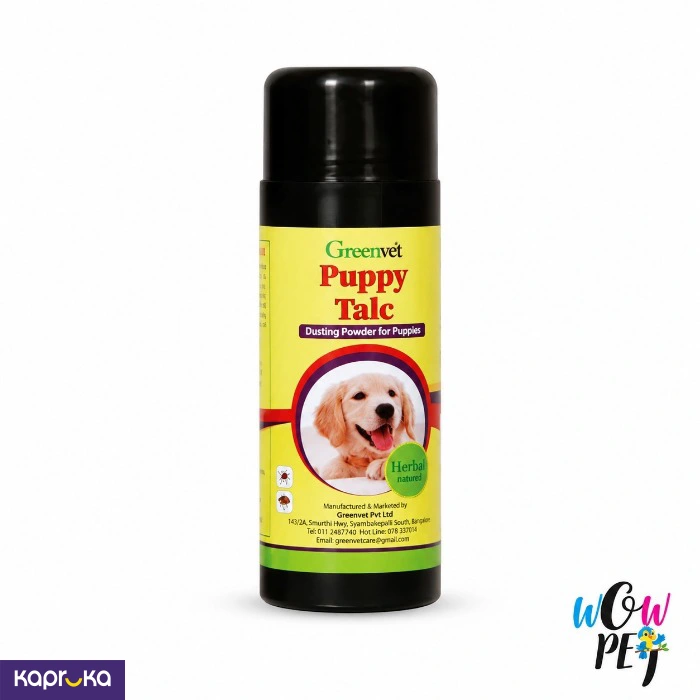 GreenVet Puppy Talc Herbal Dusting Powder For Puppies 90g