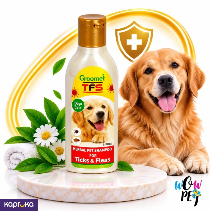 Groomet TFS Herbal Pet Shampoo For Ticks Fleas 100ml