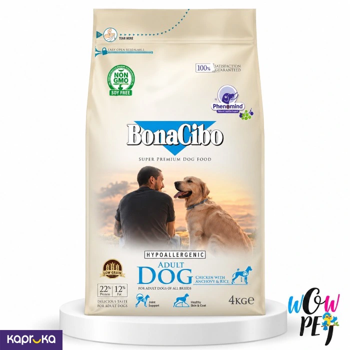 Bonacibo Adult Dog Food Chicken With Anchovy Rice 4kg