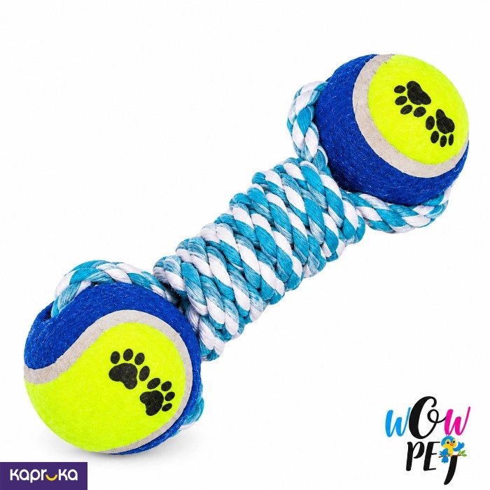 Double Tenis Ball With Rope Toy For Dogs