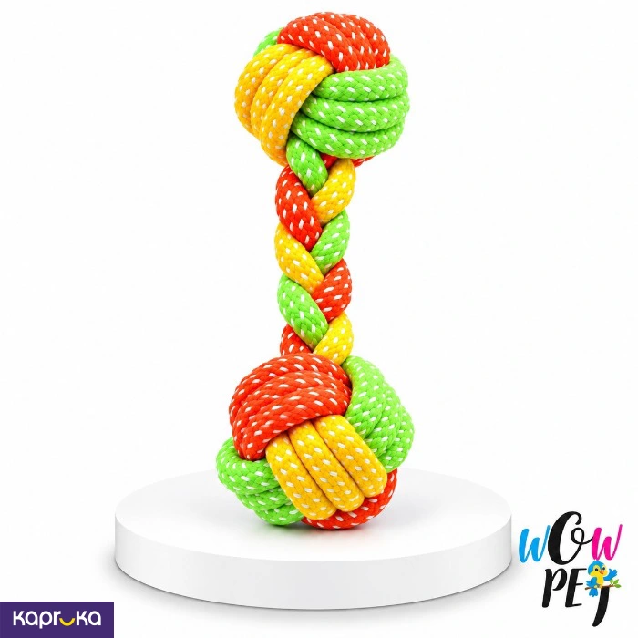 Twisted Dumbbell Cotton Toy For Dogs