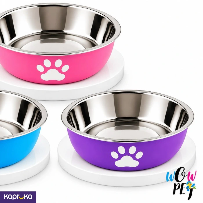 Curry Dish Shaped Small Size Steel Feeding Bowl