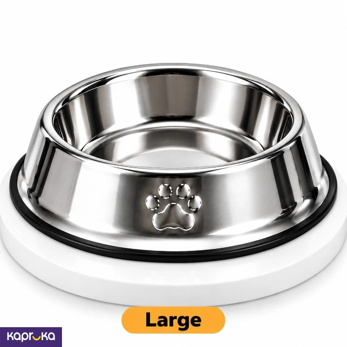 Large Dog Feeding Steel Bowl