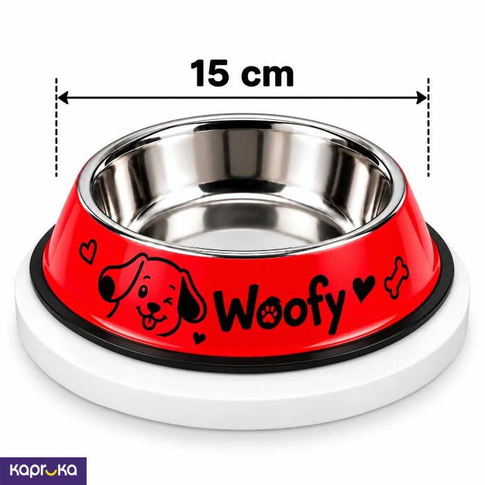 Steel Printed Bowl 15 Cm For Dogs And Cats