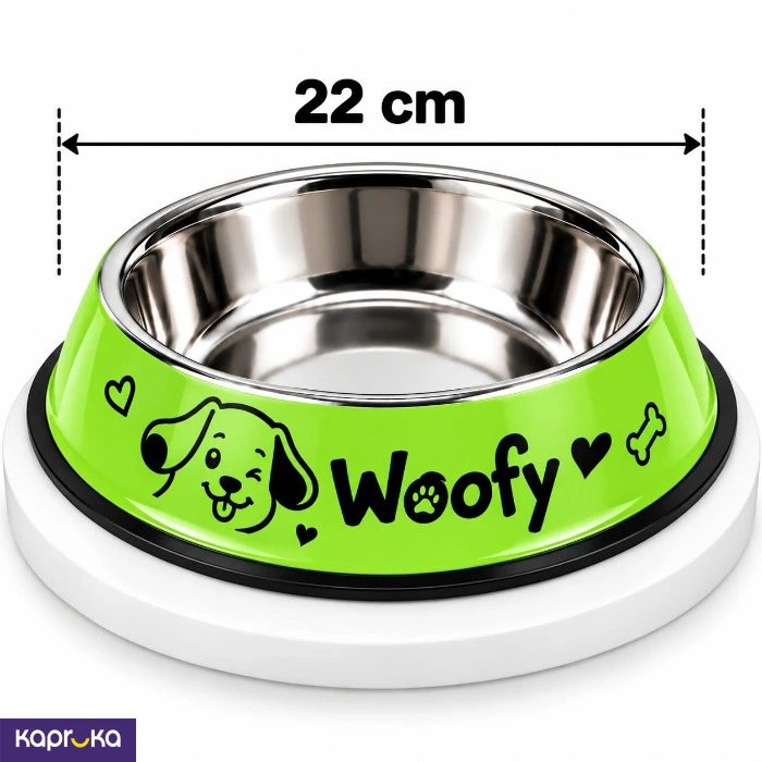 Steel Printed Bowl 22Cm For Dogs