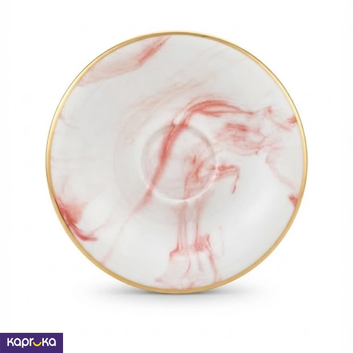 Marble Red 12 Pcs Tea Set