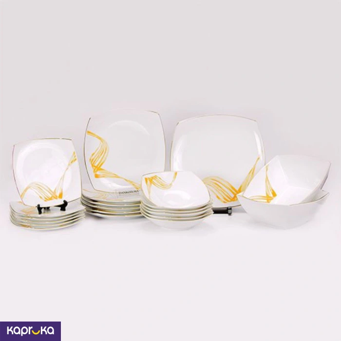 Fancy Wave Gold 21 Pieces Dinner Set