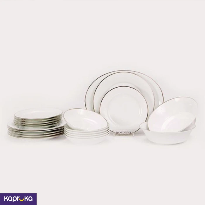 Cherry Platinum 21 Pieces Dinner Set