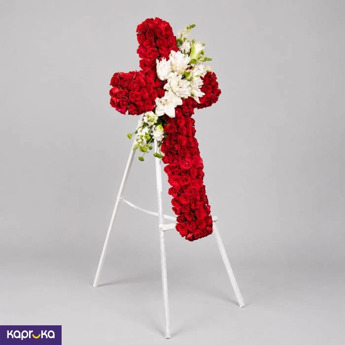 Red And White Sympathy Cross