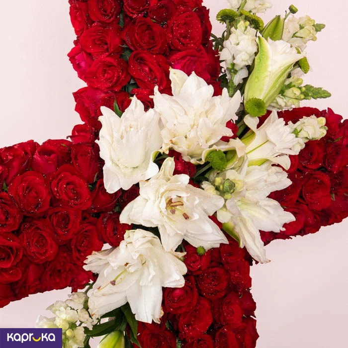 Red And White Sympathy Cross