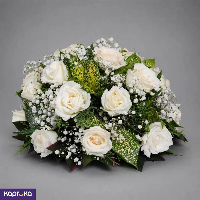 Ivory Velvet And Frost Posy
