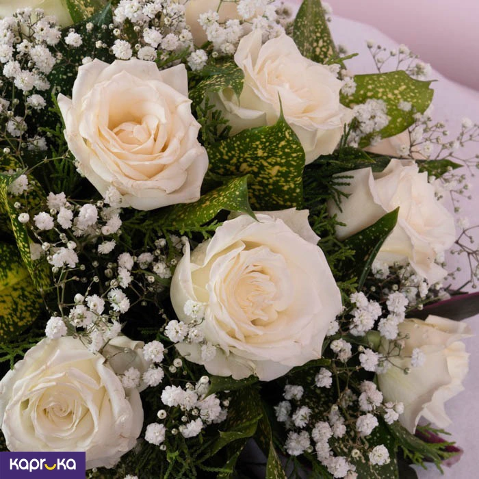Ivory Velvet And Frost Posy
