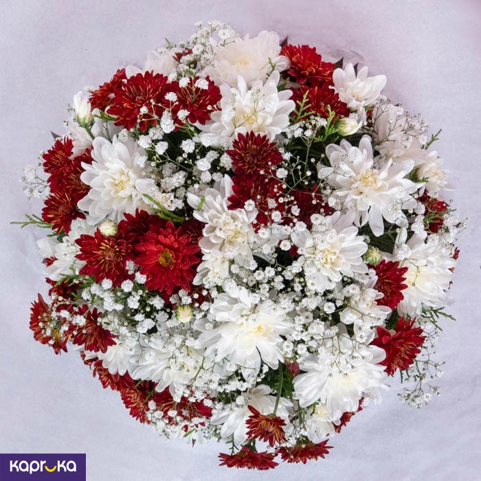Crimson And Cream Posy