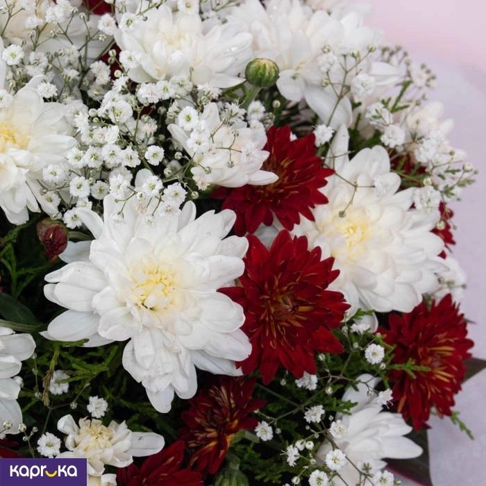 Crimson And Cream Posy