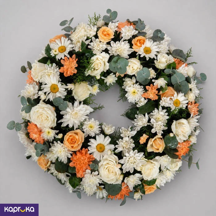 Peach Sorbet And Cream Wreath