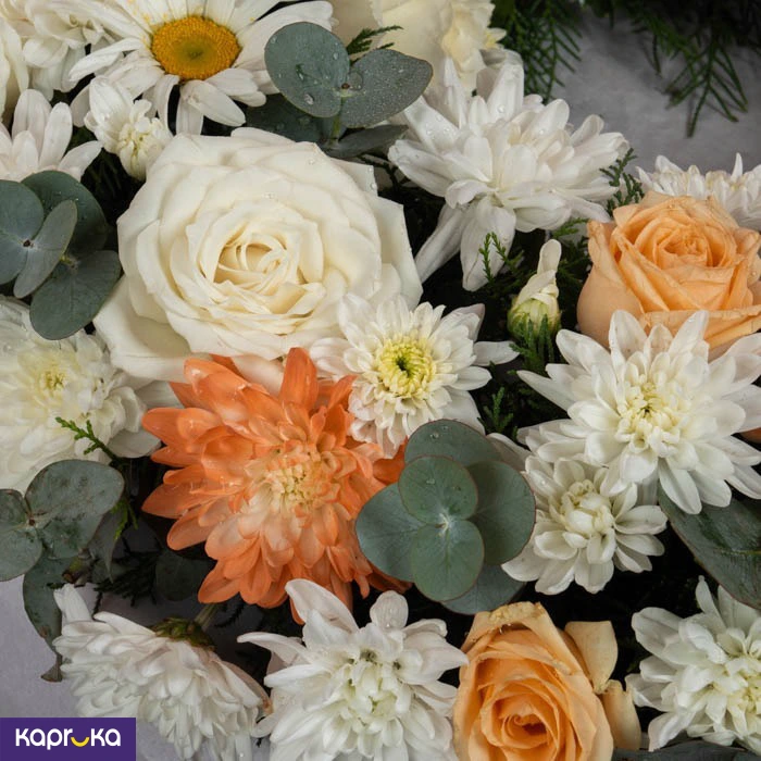 Peach Sorbet And Cream Wreath