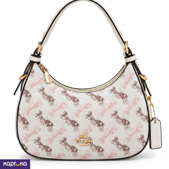 Printed Shoulder Bag Double Belt