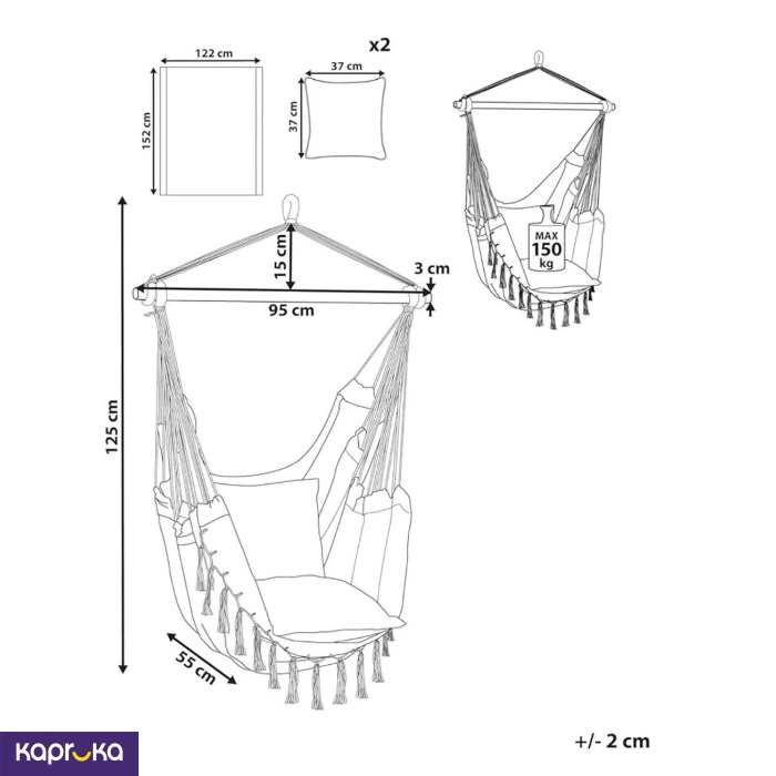 Swing Hammocks Chair With Tassels 150 Kg Load