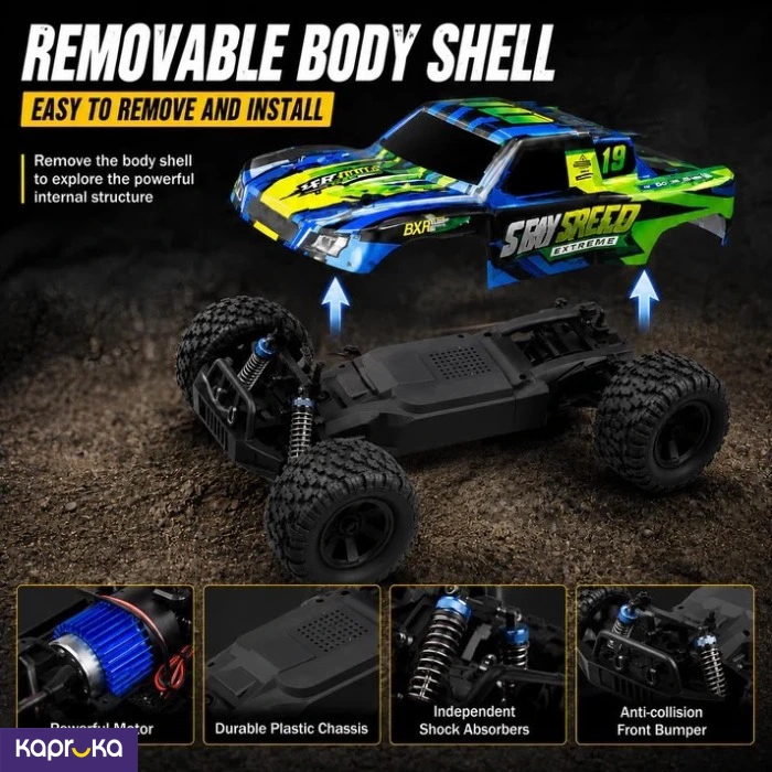 Storm 20kmh Off Road Rc Monster Truck For Kid And Adults Rechargeable