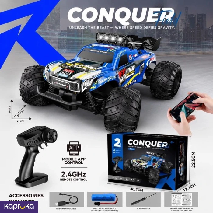 1 18 35 Kmh Rc Monster Conquer Truck For Adults And Kids And Hobby Fans