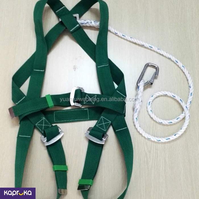 Full Body Safety Harness With Lanyard Hanging Safety Belt For Construction Easy Wear