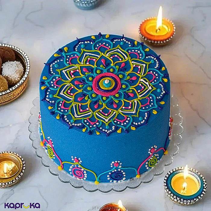 Thai Pongal Festive Petals Ribbon Cake