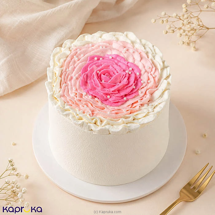 Pink Rosette Ribbon Bento Cake