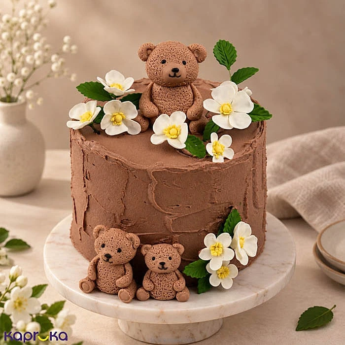 Little Teddy Love Chocolate Cake