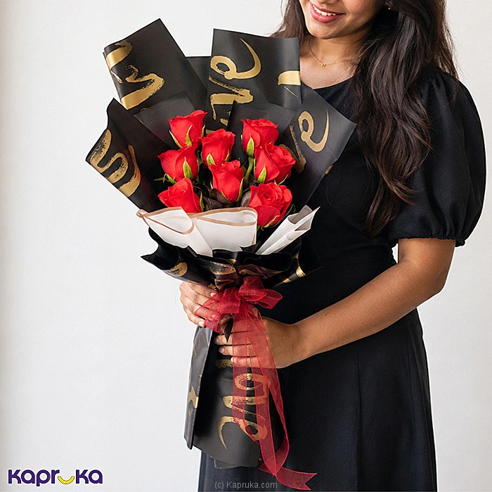 Rosavie 8 Red Roses Bouquet