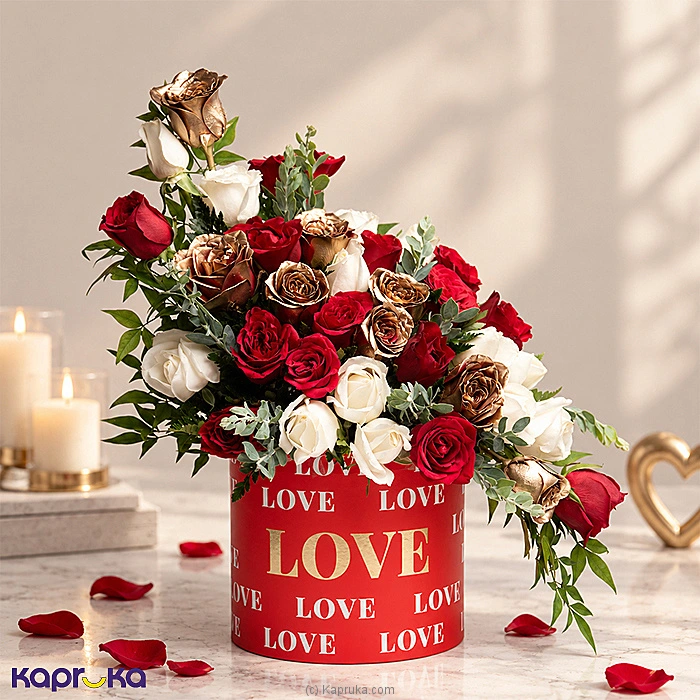 Ruby Royale 22 Red 13 White Roses Flower Arrangement