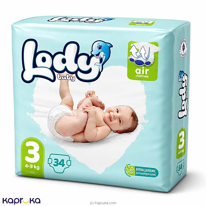 LODY BABY DIAPER MIDI 34PCS PACK M