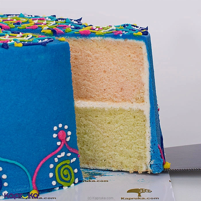 Thai Pongal Festive Petals Ribbon Cake