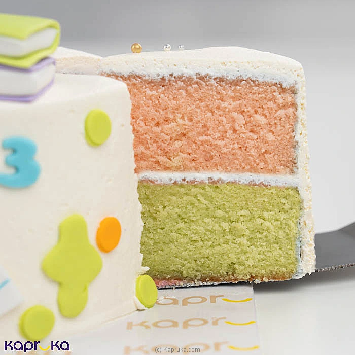 First Letter Reading Ribbon Cake