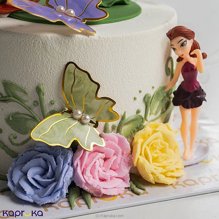 Tinkerbell s Fairy Magic Happy Birthday Ribbon Cake