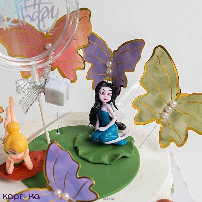 Tinkerbell s Fairy Magic Happy Birthday Ribbon Cake